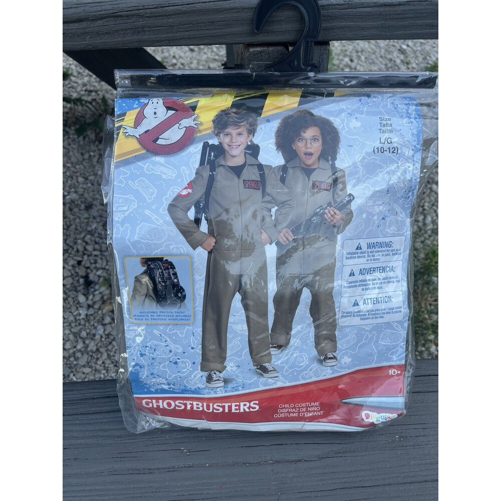 Ghostbusters Disguise Alm Deluxe Child Costume Cartoon Lg 10 12 NIP Proton Pack